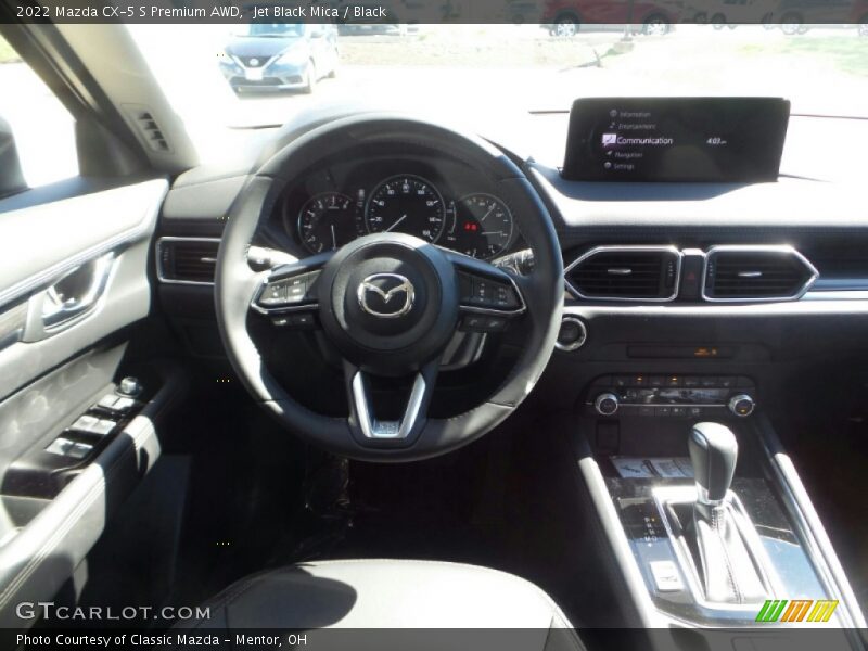 Jet Black Mica / Black 2022 Mazda CX-5 S Premium AWD