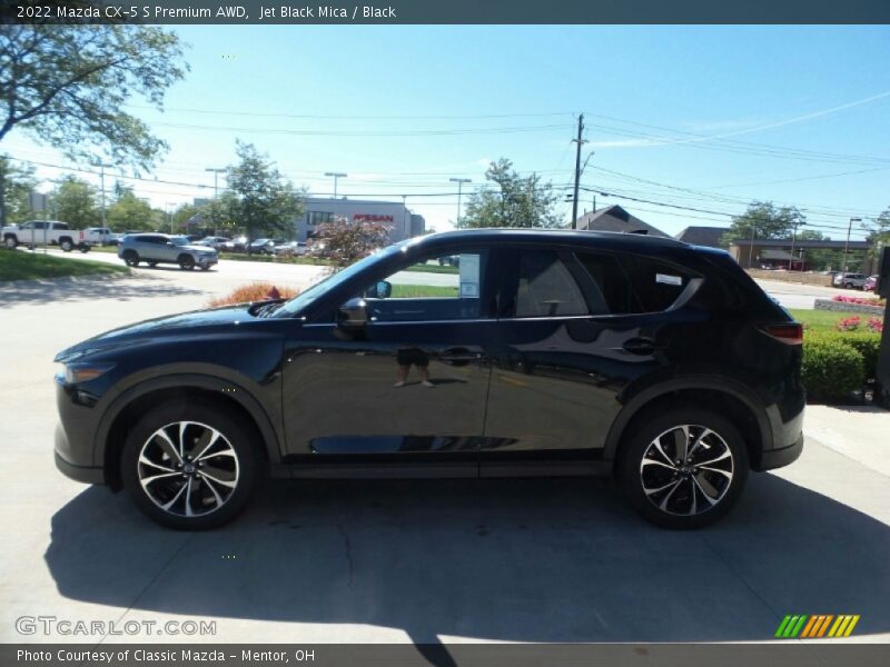 Jet Black Mica / Black 2022 Mazda CX-5 S Premium AWD