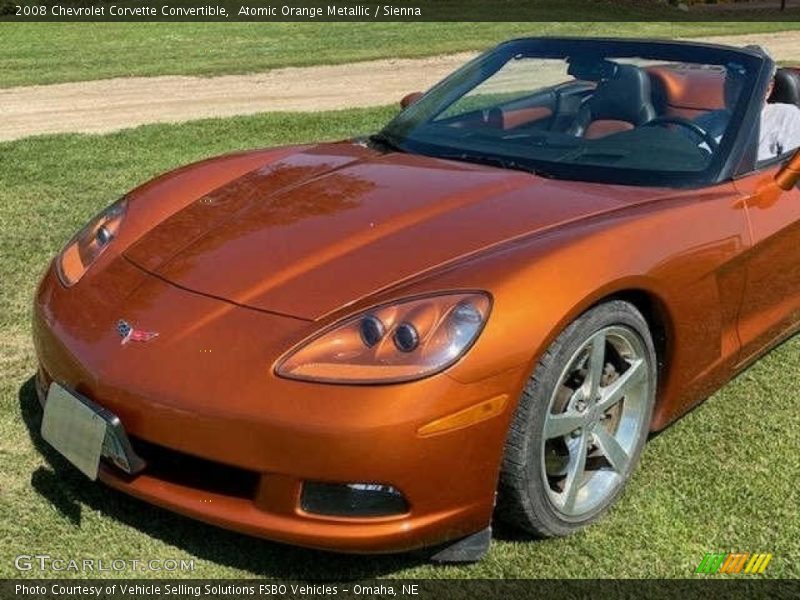 Atomic Orange Metallic / Sienna 2008 Chevrolet Corvette Convertible
