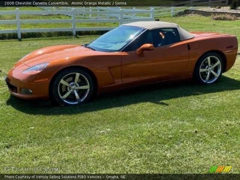 Atomic Orange Metallic / Sienna 2008 Chevrolet Corvette Convertible