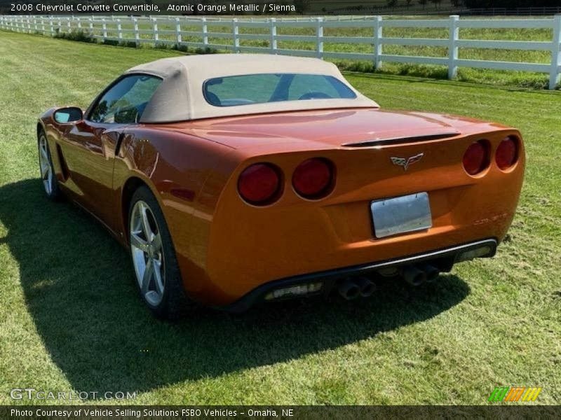 Atomic Orange Metallic / Sienna 2008 Chevrolet Corvette Convertible