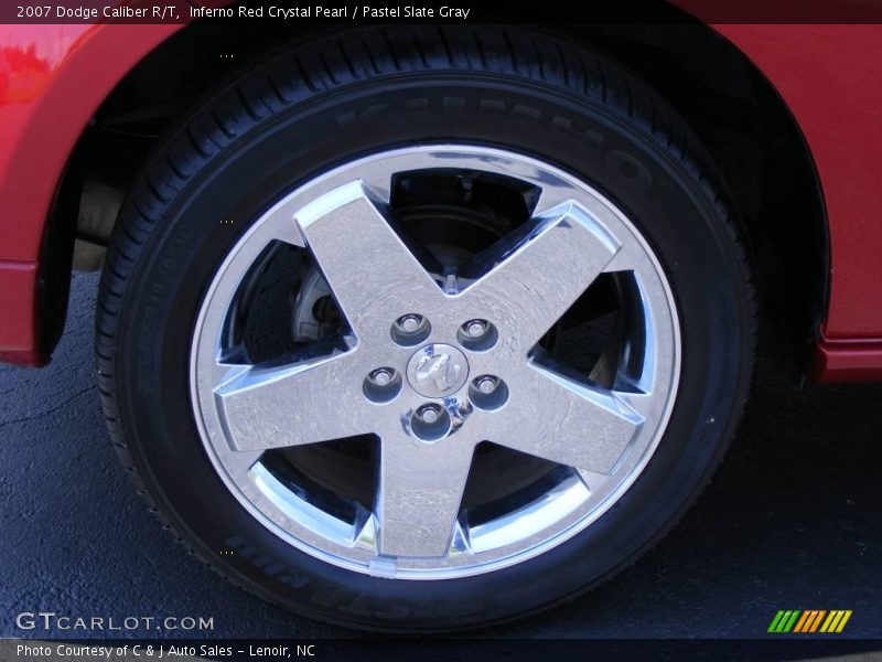 Inferno Red Crystal Pearl / Pastel Slate Gray 2007 Dodge Caliber R/T