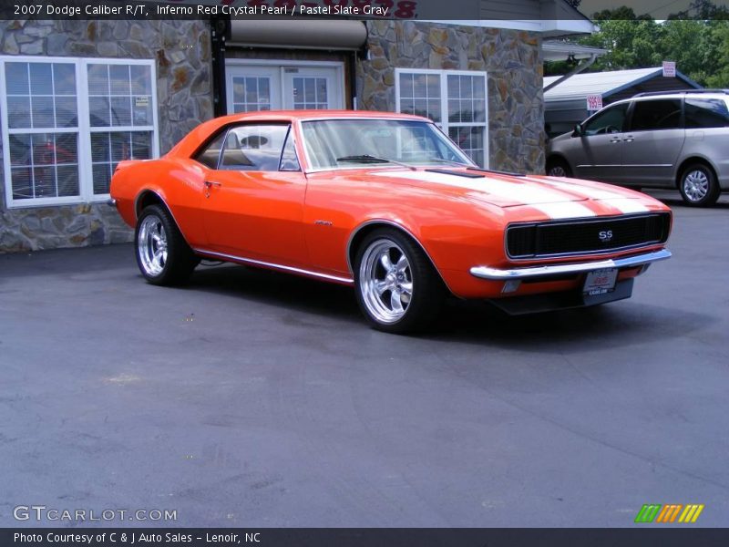 Inferno Red Crystal Pearl / Pastel Slate Gray 2007 Dodge Caliber R/T