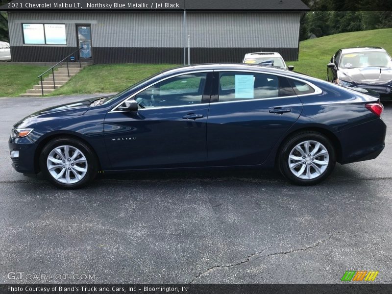 Northsky Blue Metallic / Jet Black 2021 Chevrolet Malibu LT