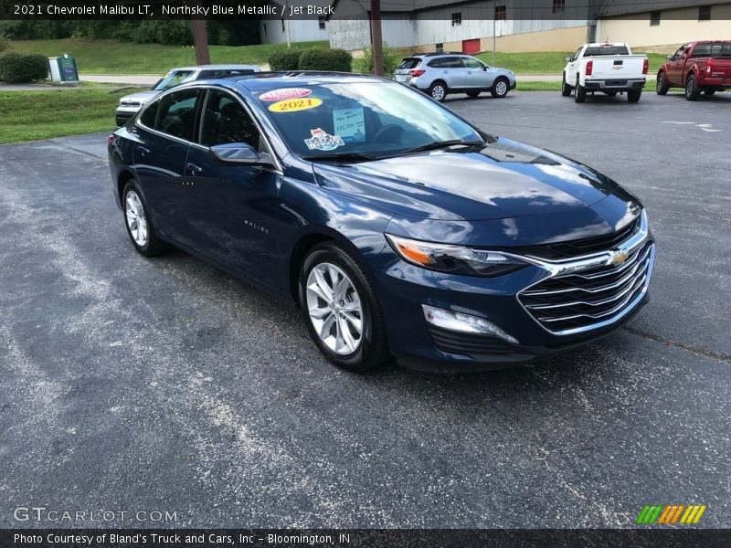 Northsky Blue Metallic / Jet Black 2021 Chevrolet Malibu LT