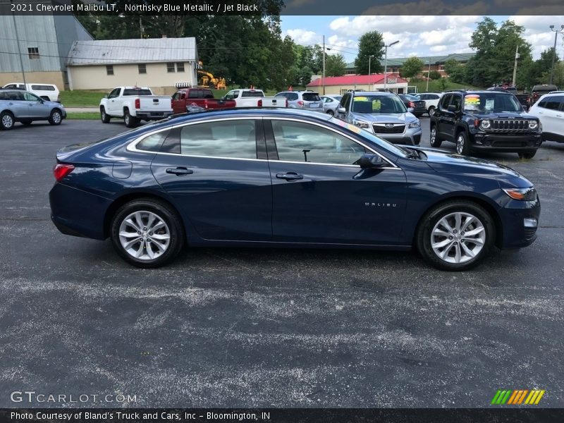 Northsky Blue Metallic / Jet Black 2021 Chevrolet Malibu LT