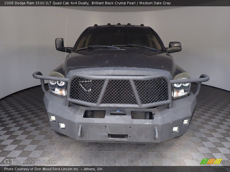 Brilliant Black Crystal Pearl / Medium Slate Gray 2008 Dodge Ram 3500 SLT Quad Cab 4x4 Dually