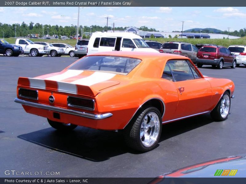 Inferno Red Crystal Pearl / Pastel Slate Gray 2007 Dodge Caliber R/T