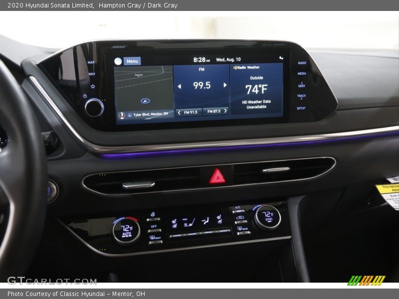 Hampton Gray / Dark Gray 2020 Hyundai Sonata Limited