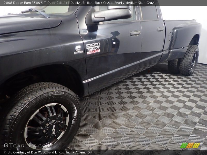 Brilliant Black Crystal Pearl / Medium Slate Gray 2008 Dodge Ram 3500 SLT Quad Cab 4x4 Dually