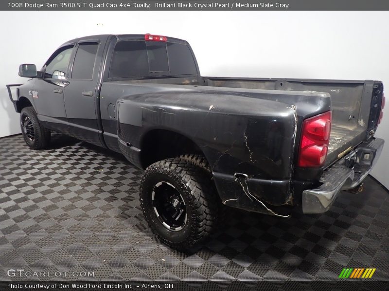 Brilliant Black Crystal Pearl / Medium Slate Gray 2008 Dodge Ram 3500 SLT Quad Cab 4x4 Dually