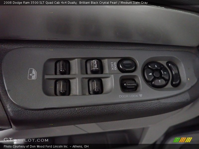 Brilliant Black Crystal Pearl / Medium Slate Gray 2008 Dodge Ram 3500 SLT Quad Cab 4x4 Dually