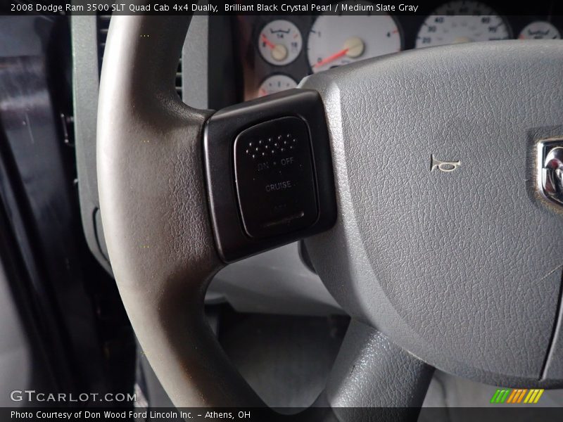 Brilliant Black Crystal Pearl / Medium Slate Gray 2008 Dodge Ram 3500 SLT Quad Cab 4x4 Dually