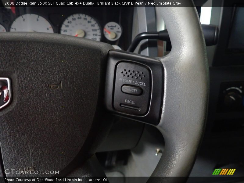 Brilliant Black Crystal Pearl / Medium Slate Gray 2008 Dodge Ram 3500 SLT Quad Cab 4x4 Dually