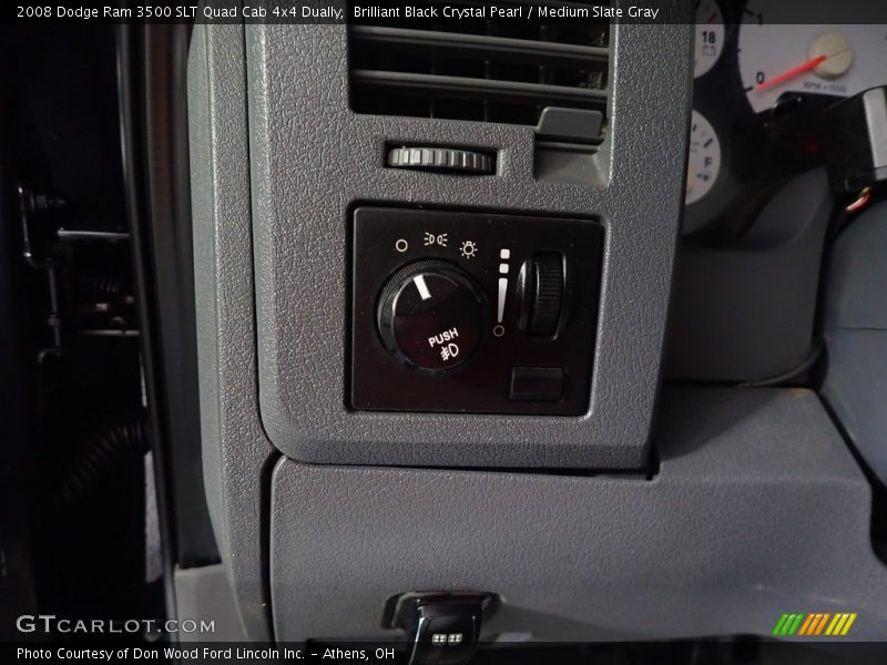 Brilliant Black Crystal Pearl / Medium Slate Gray 2008 Dodge Ram 3500 SLT Quad Cab 4x4 Dually