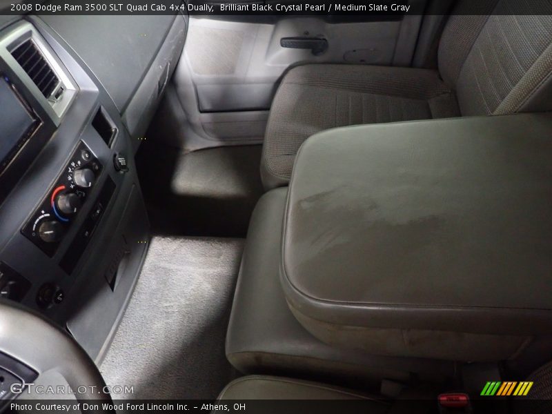 Brilliant Black Crystal Pearl / Medium Slate Gray 2008 Dodge Ram 3500 SLT Quad Cab 4x4 Dually