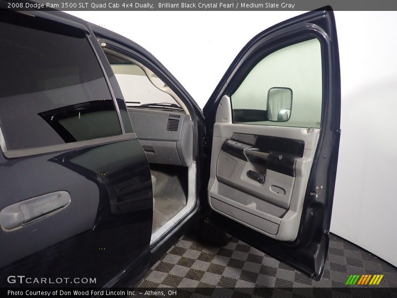 Brilliant Black Crystal Pearl / Medium Slate Gray 2008 Dodge Ram 3500 SLT Quad Cab 4x4 Dually