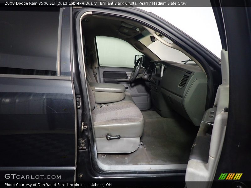 Brilliant Black Crystal Pearl / Medium Slate Gray 2008 Dodge Ram 3500 SLT Quad Cab 4x4 Dually