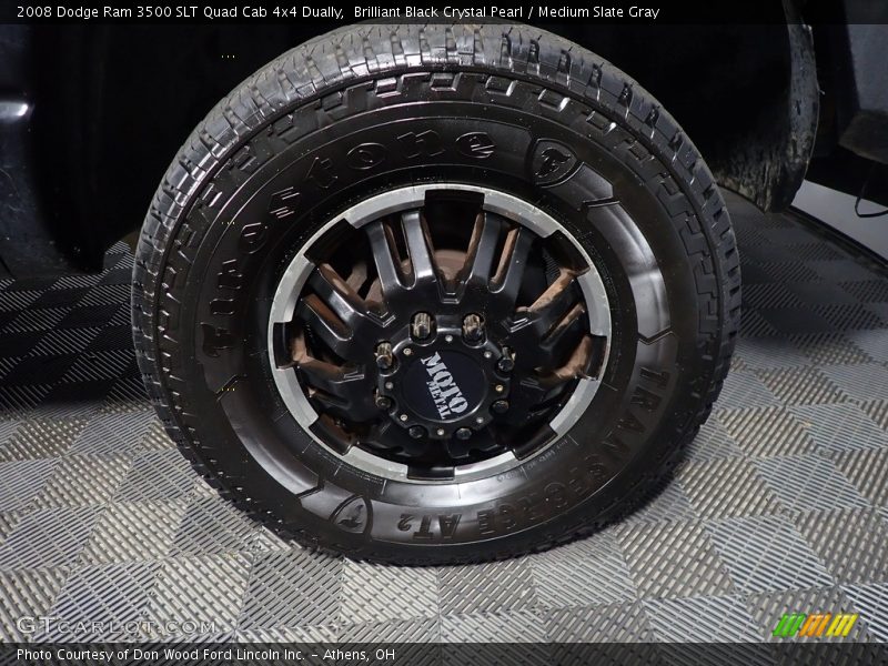 Brilliant Black Crystal Pearl / Medium Slate Gray 2008 Dodge Ram 3500 SLT Quad Cab 4x4 Dually