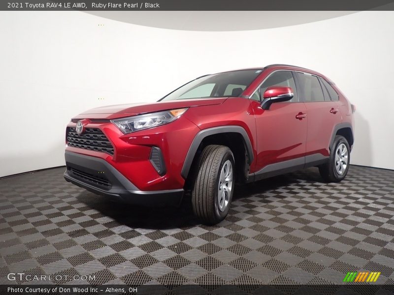 Ruby Flare Pearl / Black 2021 Toyota RAV4 LE AWD