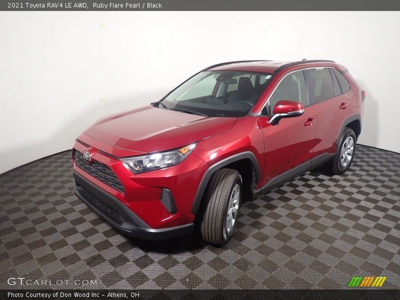Ruby Flare Pearl / Black 2021 Toyota RAV4 LE AWD