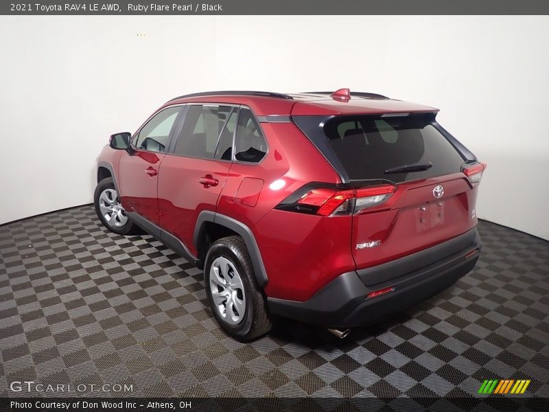 Ruby Flare Pearl / Black 2021 Toyota RAV4 LE AWD