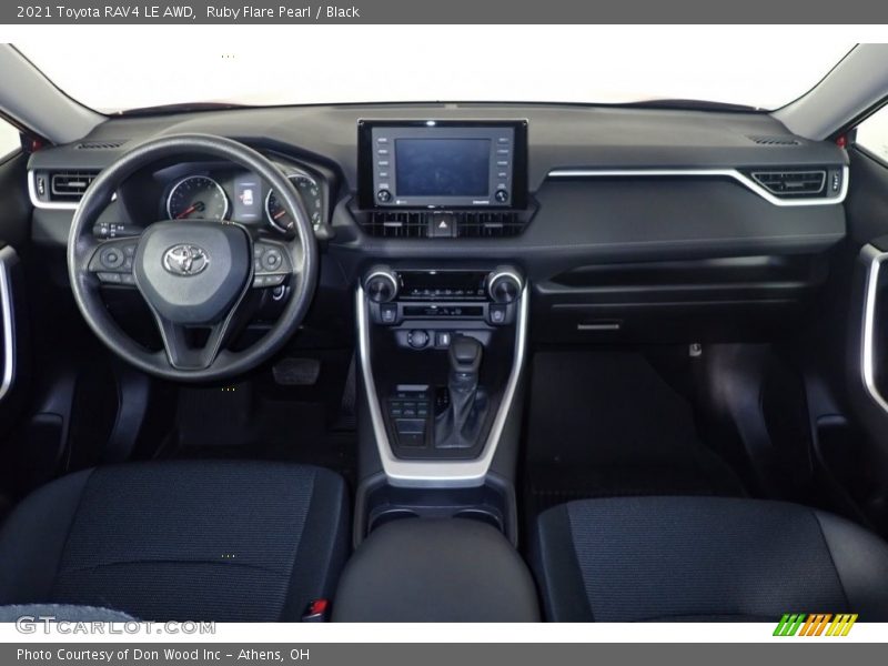 Ruby Flare Pearl / Black 2021 Toyota RAV4 LE AWD