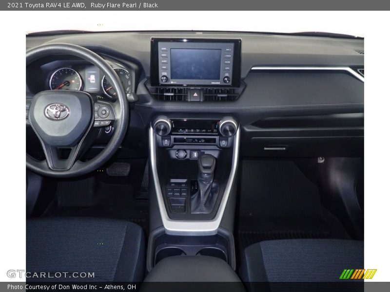 Ruby Flare Pearl / Black 2021 Toyota RAV4 LE AWD