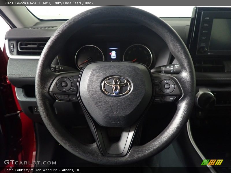 Ruby Flare Pearl / Black 2021 Toyota RAV4 LE AWD
