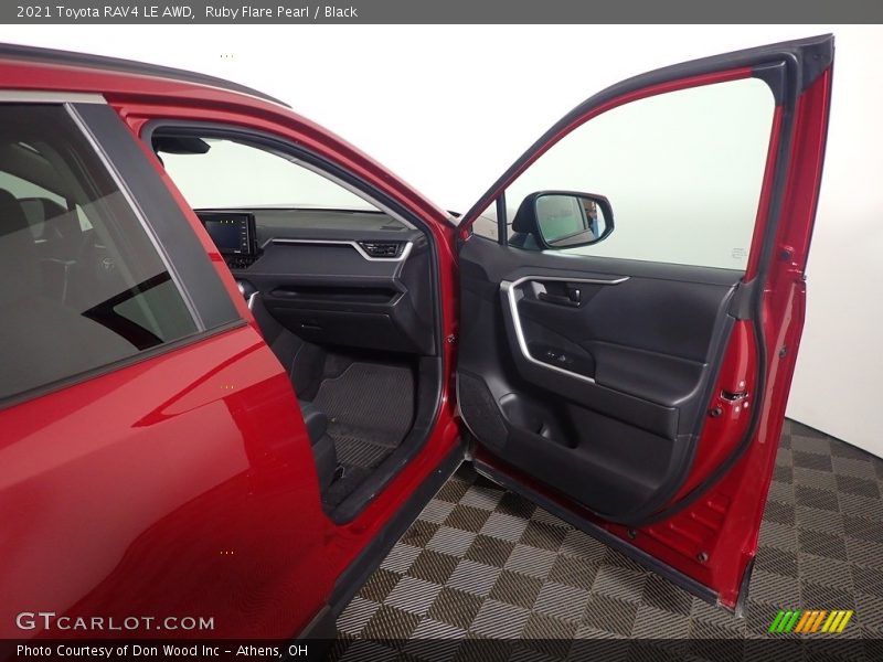 Ruby Flare Pearl / Black 2021 Toyota RAV4 LE AWD
