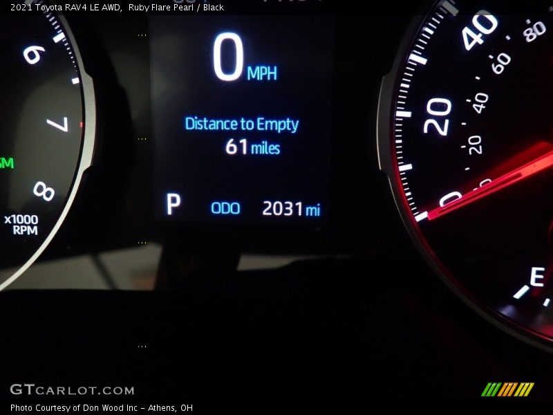 Ruby Flare Pearl / Black 2021 Toyota RAV4 LE AWD