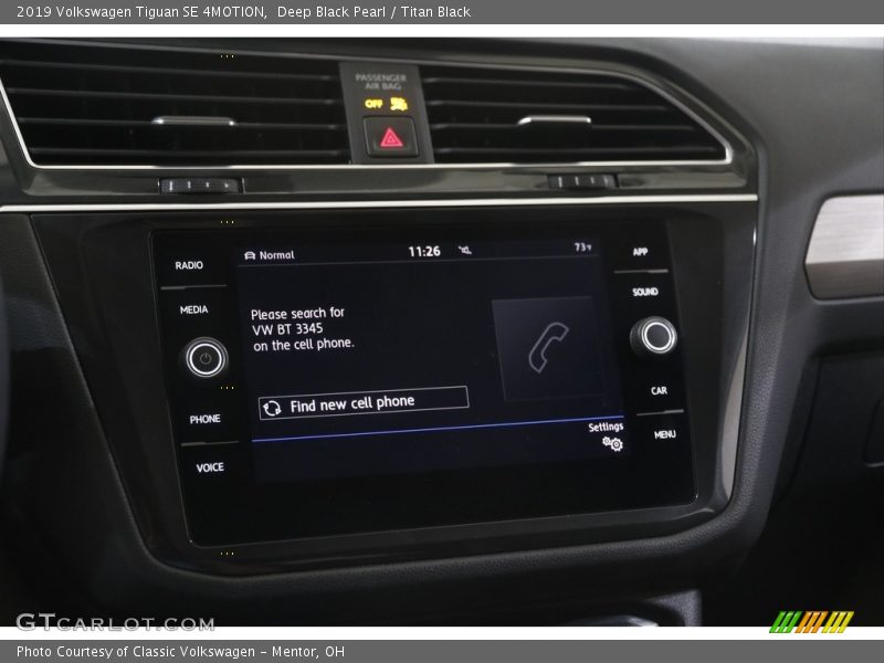 Deep Black Pearl / Titan Black 2019 Volkswagen Tiguan SE 4MOTION