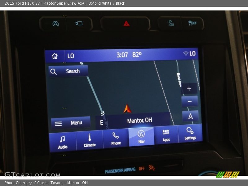 Navigation of 2019 F150 SVT Raptor SuperCrew 4x4