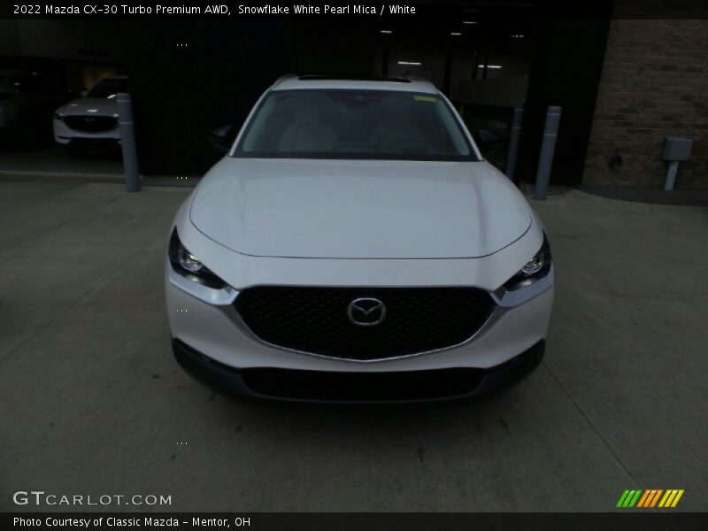 Snowflake White Pearl Mica / White 2022 Mazda CX-30 Turbo Premium AWD