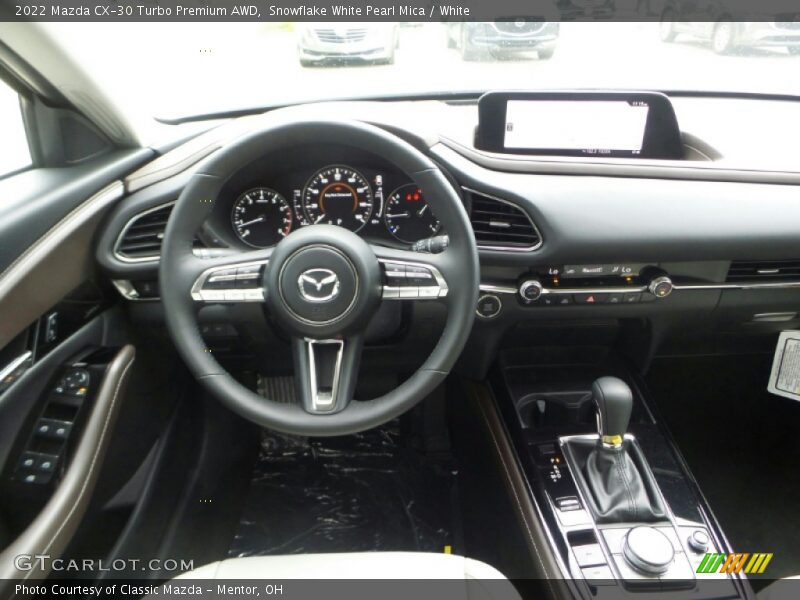 Snowflake White Pearl Mica / White 2022 Mazda CX-30 Turbo Premium AWD