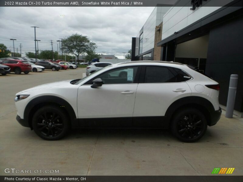 Snowflake White Pearl Mica / White 2022 Mazda CX-30 Turbo Premium AWD