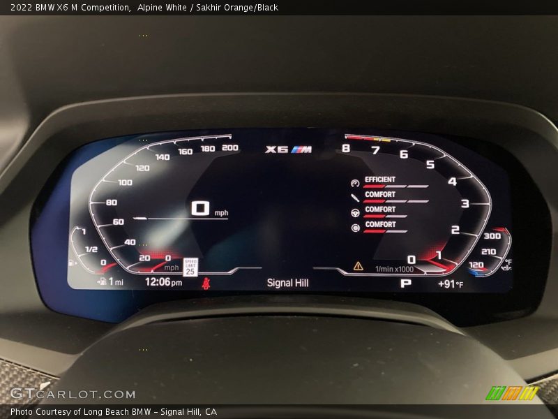  2022 X6 M Competition Competition Gauges