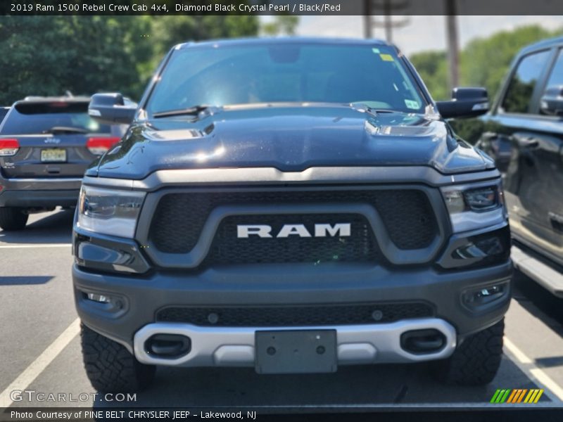 Diamond Black Crystal Pearl / Black/Red 2019 Ram 1500 Rebel Crew Cab 4x4