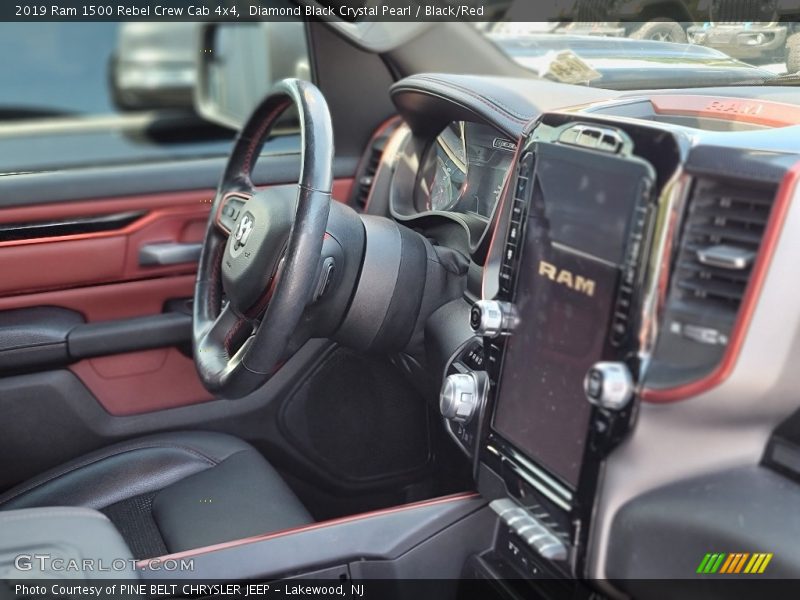 Diamond Black Crystal Pearl / Black/Red 2019 Ram 1500 Rebel Crew Cab 4x4