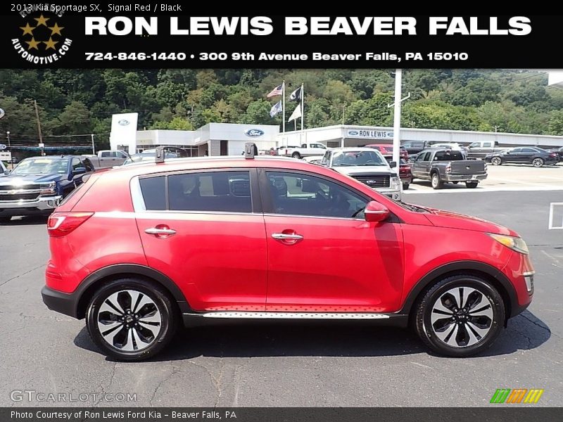 Signal Red / Black 2013 Kia Sportage SX