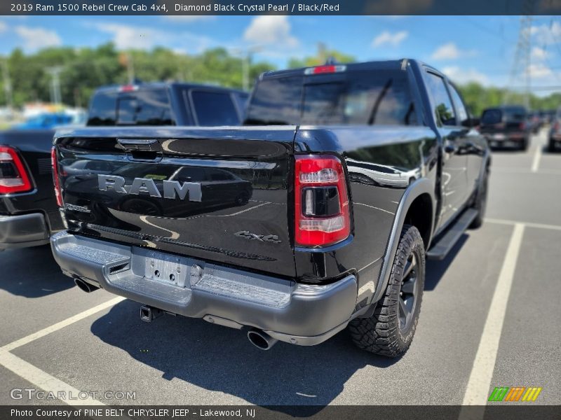 Diamond Black Crystal Pearl / Black/Red 2019 Ram 1500 Rebel Crew Cab 4x4