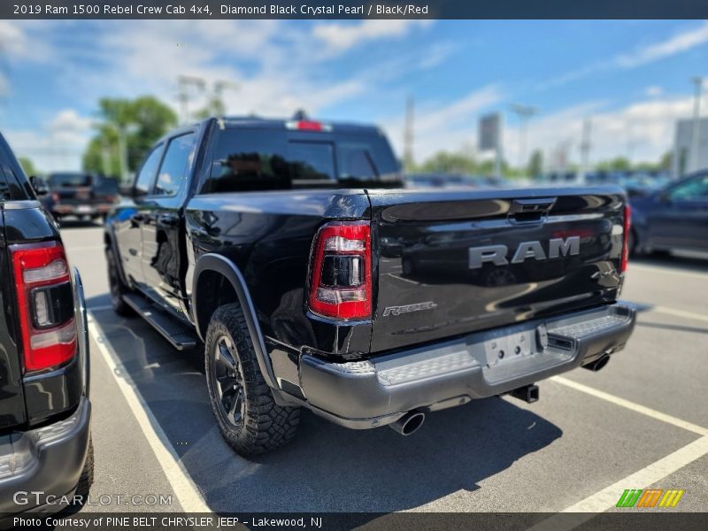 Diamond Black Crystal Pearl / Black/Red 2019 Ram 1500 Rebel Crew Cab 4x4