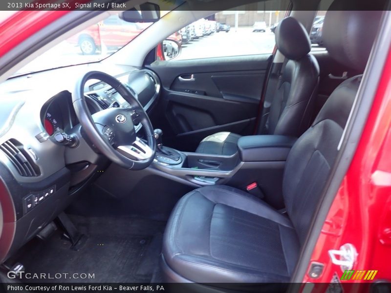 Front Seat of 2013 Sportage SX