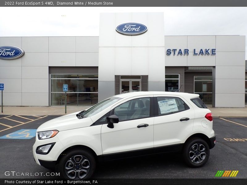 Diamond White / Medium Stone 2022 Ford EcoSport S 4WD