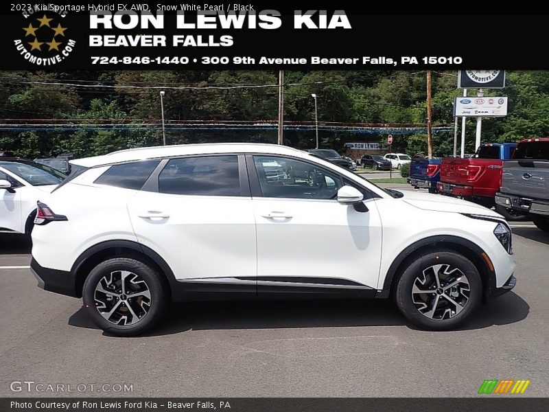 Snow White Pearl / Black 2023 Kia Sportage Hybrid EX AWD