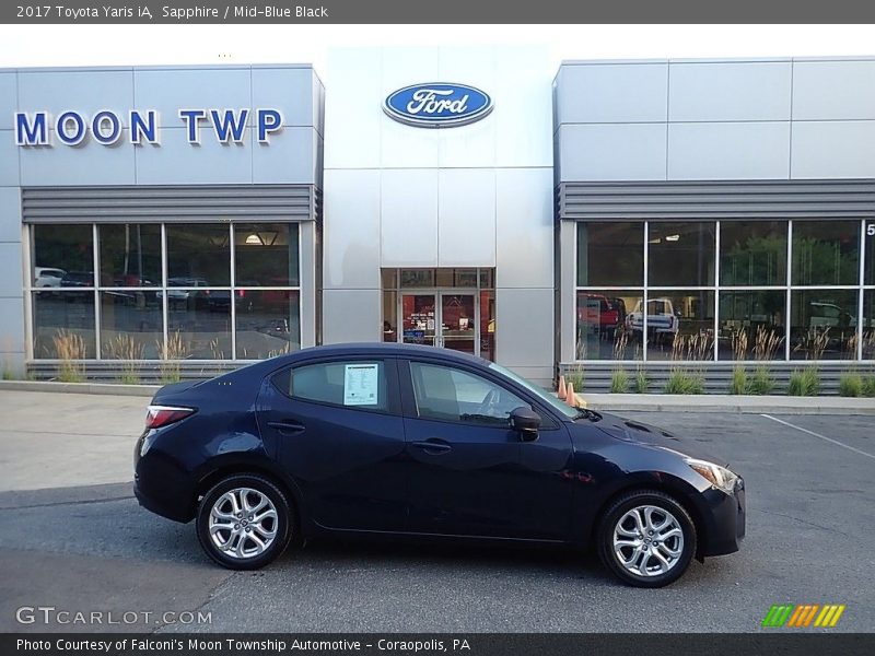 Sapphire / Mid-Blue Black 2017 Toyota Yaris iA