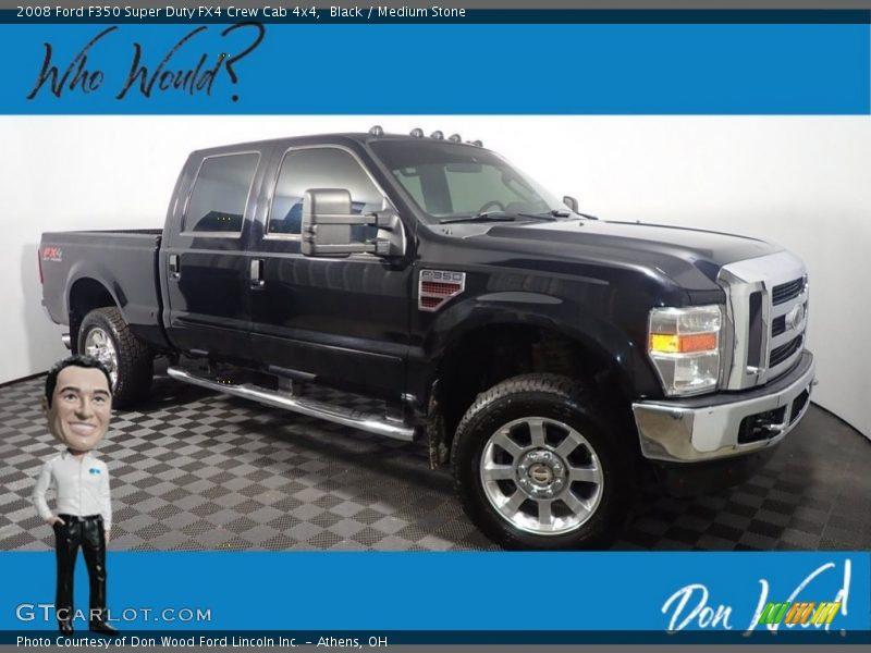 Black / Medium Stone 2008 Ford F350 Super Duty FX4 Crew Cab 4x4