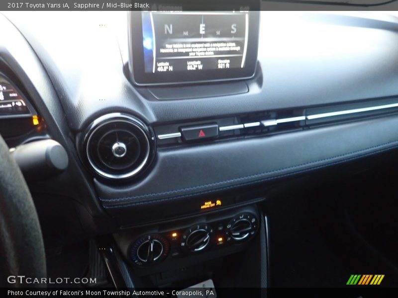 Sapphire / Mid-Blue Black 2017 Toyota Yaris iA