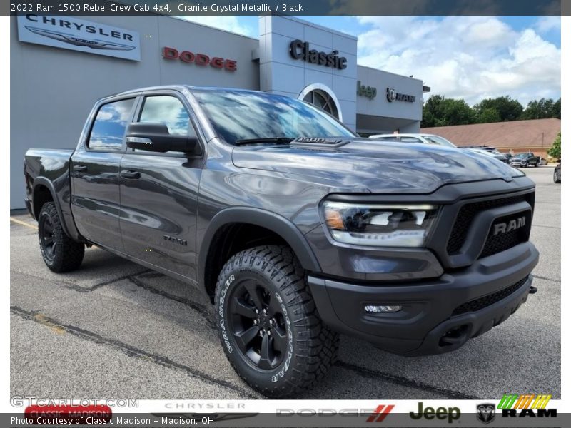 Granite Crystal Metallic / Black 2022 Ram 1500 Rebel Crew Cab 4x4