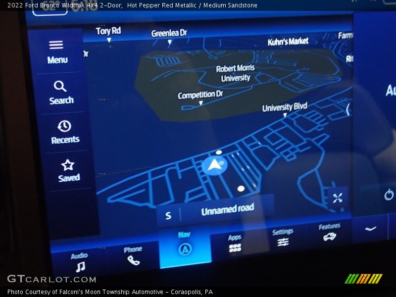 Navigation of 2022 Bronco Wildtrak 4x4 2-Door